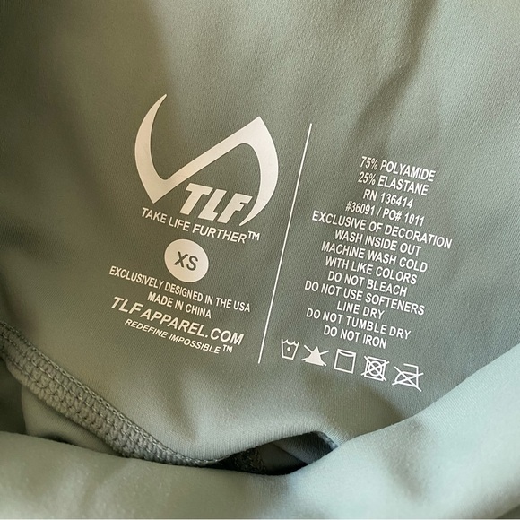 NWOT TLF Tempo High Waist Sage green Workout Leggings XS - Picture 4 of 4